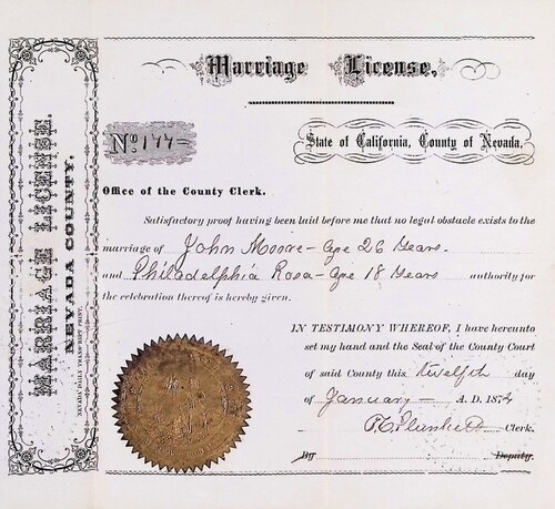 Click to see DR 6 M-64 of Marriage Certificates (DR 6 M)