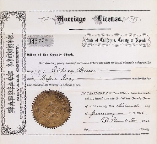 Click to see DR 6 M-65 of Marriage Certificates (DR 6 M)