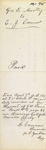 Click to see DR 6 M-72 of Marriage Certificates (DR 6 M)