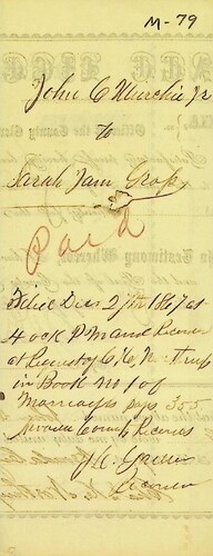 Click to see DR 6 M-79 of Marriage Certificates (DR 6 M)