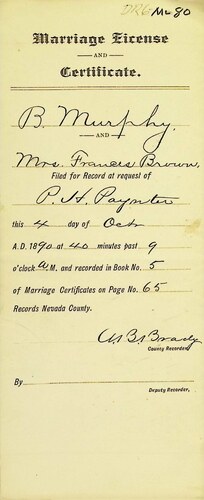 Click to see DR 6 M-80 of Marriage Certificates (DR 6 M)