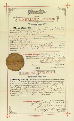 Click to see DR 6 M-88 of Marriage Certificates (DR 6 M)