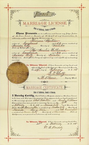 Click to see DR 6 M-89 of Marriage Certificates (DR 6 M)