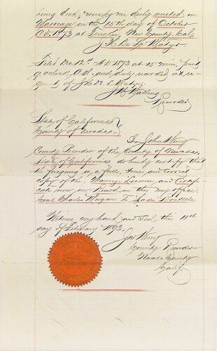 Click to see DR 6 M-103 of Marriage Certificates (DR 6 M)