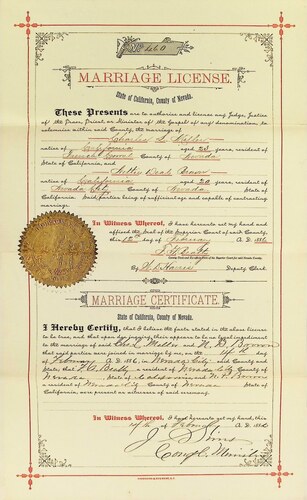 Click to see DR 6 M-105 of Marriage Certificates (DR 6 M)