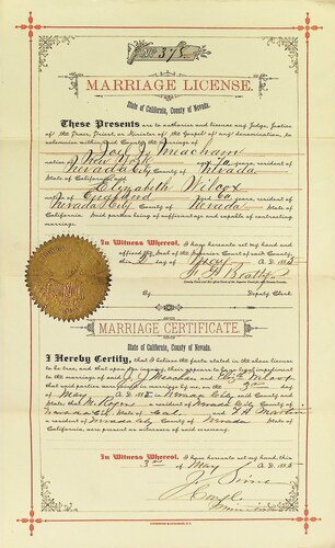 Click to see DR 6 M-108 of Marriage Certificates (DR 6 M)