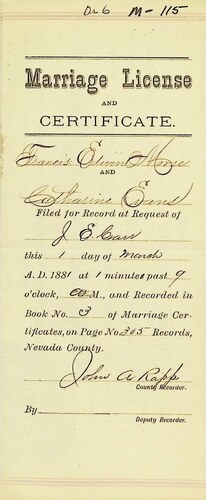 Click to see DR 6 M-115 of Marriage Certificates (DR 6 M)