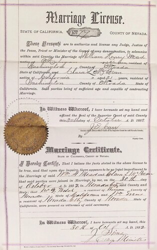 Click to see DR 6 M-124 of Marriage Certificates (DR 6 M)