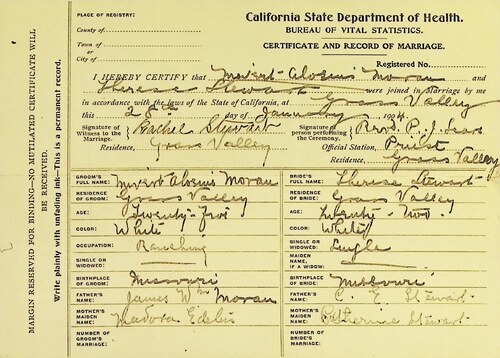 Click to see DR 6 M-147 of Marriage Certificates (DR 6 M)