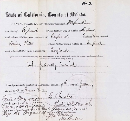 Click to see DR 6 N-2 of Marriage Certificates (DR 6 N)