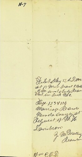 Click to see DR 6 N-7 of Marriage Certificates (DR 6 N)