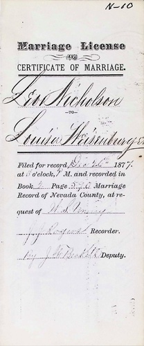 Click to see DR 6 N-10 of Marriage Certificates (DR 6 N)