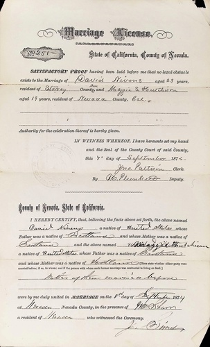 Click to see DR 6 N-11 of Marriage Certificates (DR 6 N)