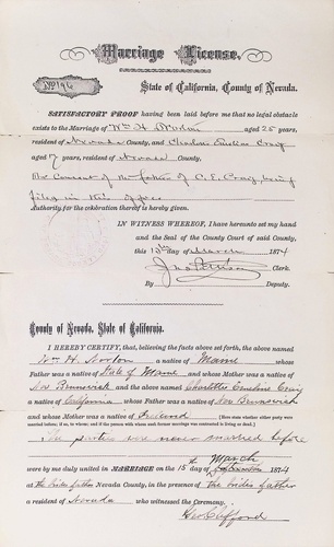 Click to see DR 6 N-13 of Marriage Certificates (DR 6 N)