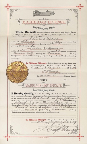 Click to see DR 6 N-16 of Marriage Certificates (DR 6 N)