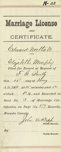 Click to see DR 6 N-23 of Marriage Certificates (DR 6 N)