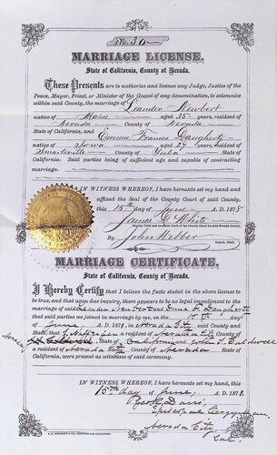 Click to see DR 6 N-25 of Marriage Certificates (DR 6 N)
