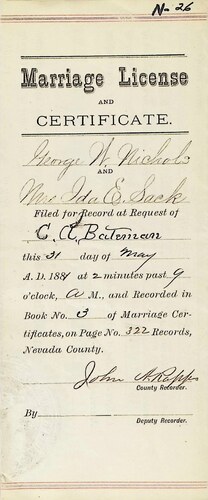 Click to see DR 6 N-26 of Marriage Certificates (DR 6 N)