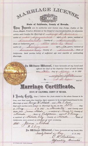 Click to see DR 6 N-26 of Marriage Certificates (DR 6 N)