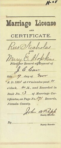 Click to see DR 6 N-28 of Marriage Certificates (DR 6 N)