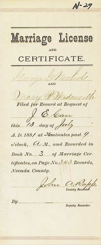 Click to see DR 6 N-29 of Marriage Certificates (DR 6 N)