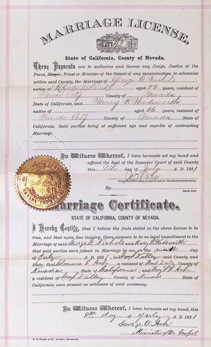 Click to see DR 6 N-29 of Marriage Certificates (DR 6 N)