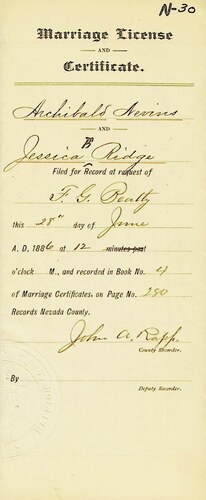 Click to see DR 6 N-30 of Marriage Certificates (DR 6 N)