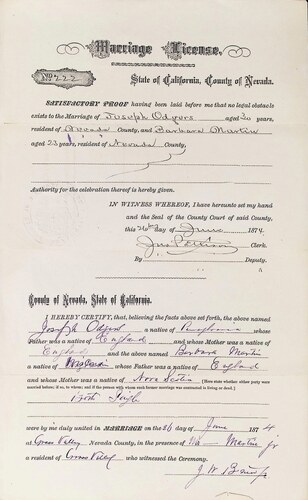 Click to see DR 6 O-4 of Marriage Certificates (DR 6 O)
