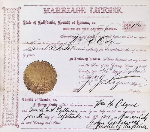 Click to see DR 6 O-5 of Marriage Certificates (DR 6 O)