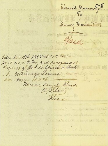 Click to see DR 6 O-8 of Marriage Certificates (DR 6 O)