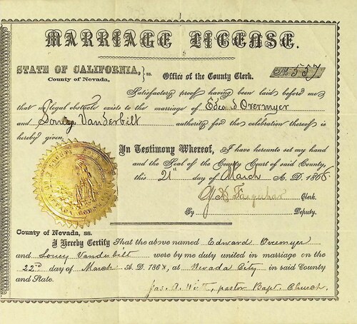 Click to see DR 6 O-8 of Marriage Certificates (DR 6 O)