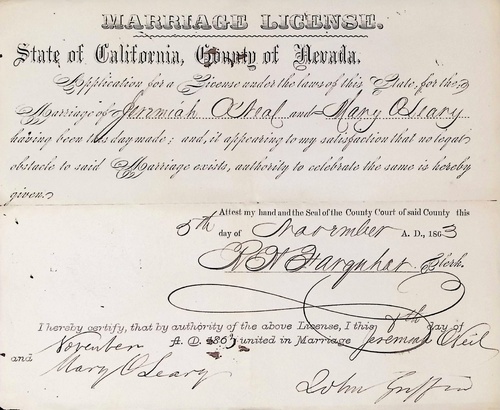 Click to see DR 6 O-9 of Marriage Certificates (DR 6 O)