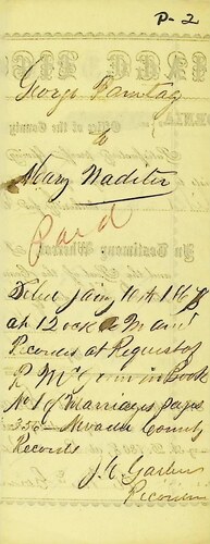 Click to see DR 6 P-2 of Marriage Certificates (DR 6 P)