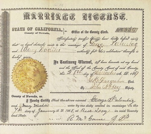 Click to see DR 6 P-2 of Marriage Certificates (DR 6 P)