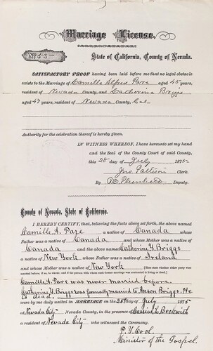 Click to see DR 6 P-3 of Marriage Certificates (DR 6 P)