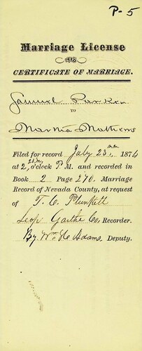 Click to see DR 6 P-5 of Marriage Certificates (DR 6 P)