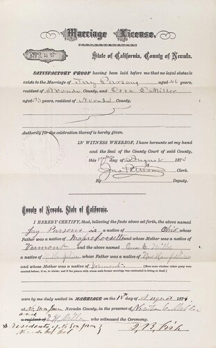 Click to see DR 6 P-9 of Marriage Certificates (DR 6 P)
