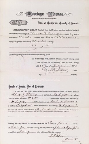 Click to see DR 6 P-10 of Marriage Certificates (DR 6 P)