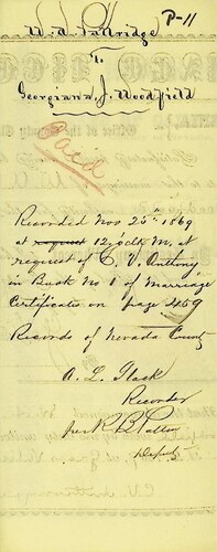 Click to see DR 6 P-11 of Marriage Certificates (DR 6 P)