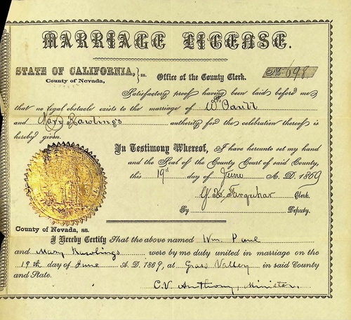 Click to see DR 6 P-12 of Marriage Certificates (DR 6 P)