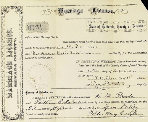 Click to see DR 6 P-13 of Marriage Certificates (DR 6 P)