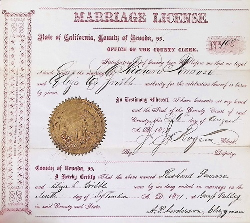 Click to see DR 6 P-16 of Marriage Certificates (DR 6 P)