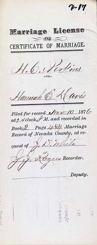 Click to see DR 6 P-17 of Marriage Certificates (DR 6 P)