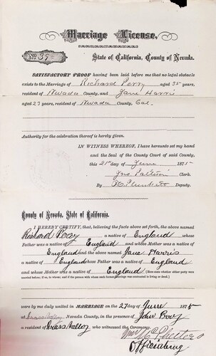 Click to see DR 6 P-18 of Marriage Certificates (DR 6 P)
