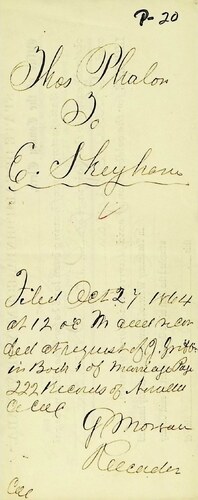 Click to see DR 6 P-20 of Marriage Certificates (DR 6 P)