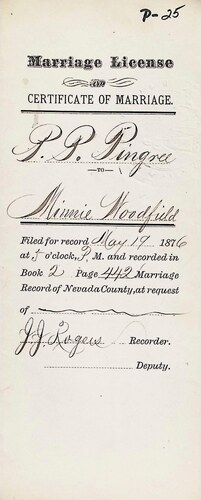 Click to see DR 6 P-25 of Marriage Certificates (DR 6 P)