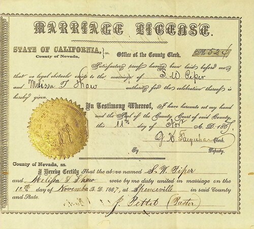 Click to see DR 6 P-26 of Marriage Certificates (DR 6 P)