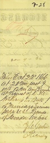 Click to see DR 6 P-28 of Marriage Certificates (DR 6 P)
