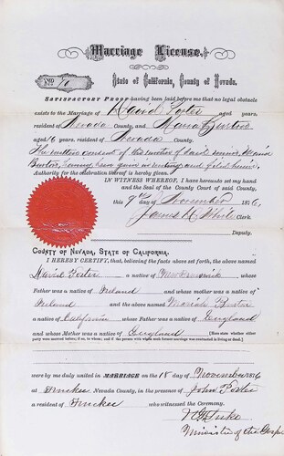 Click to see DR 6 P-32 of Marriage Certificates (DR 6 P)