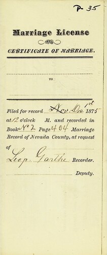 Click to see DR 6 P-35 of Marriage Certificates (DR 6 P)
